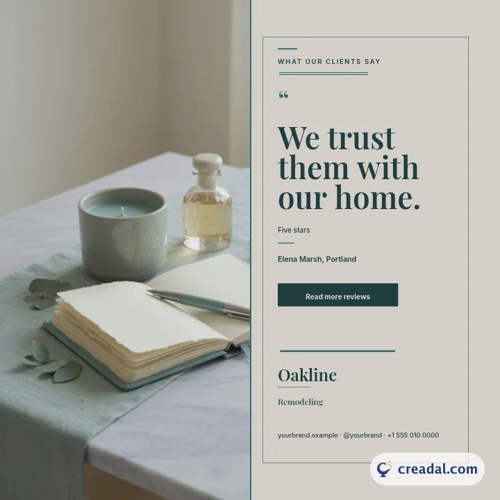 Témoignage client : publication Instagram
