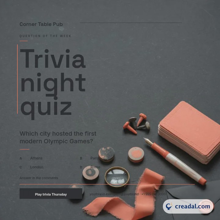 Trivia Quiz Post: Instagram Post