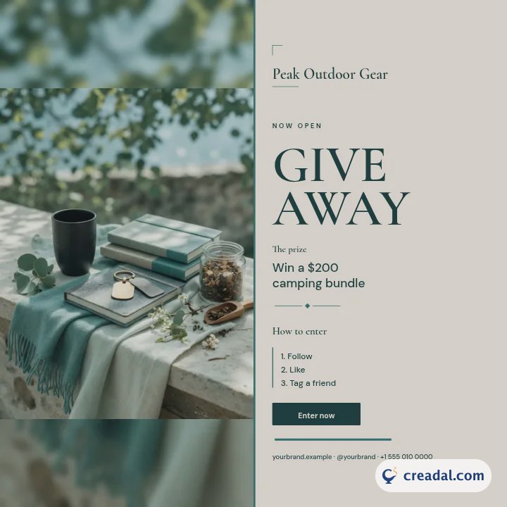 Concours à gagner : publication Instagram