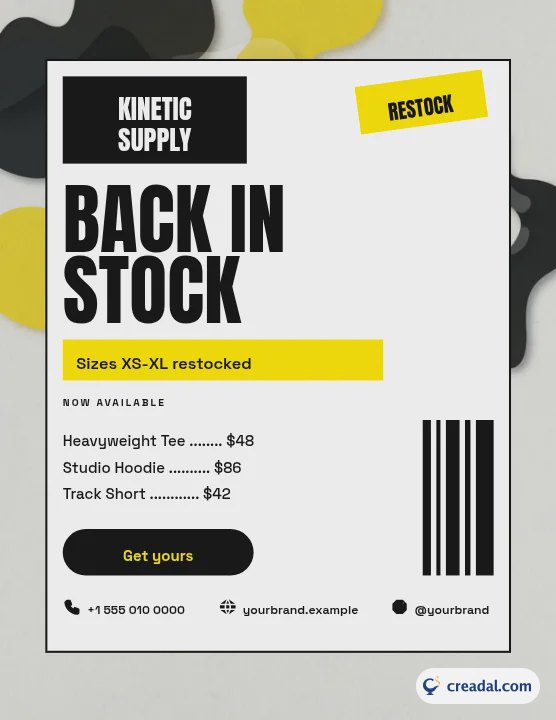 Back in Stock: Letter Flyer