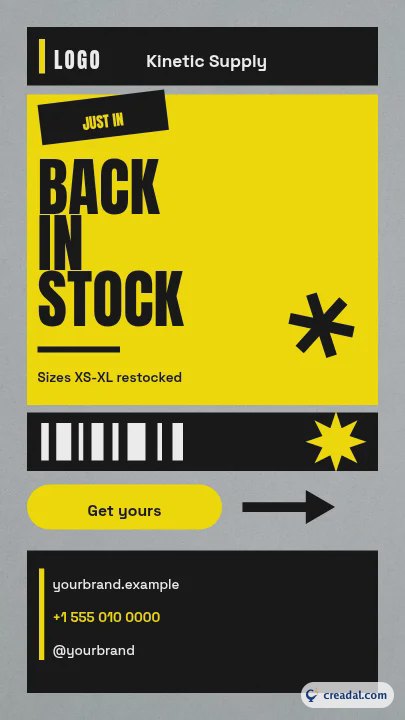 Retour en stock : Story Instagram