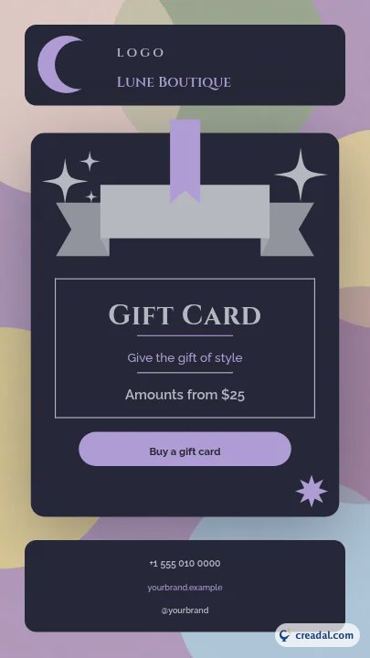 Carte cadeau : Story Instagram