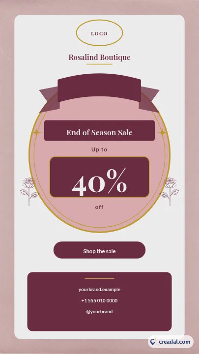 Soldes de saison : Story Instagram