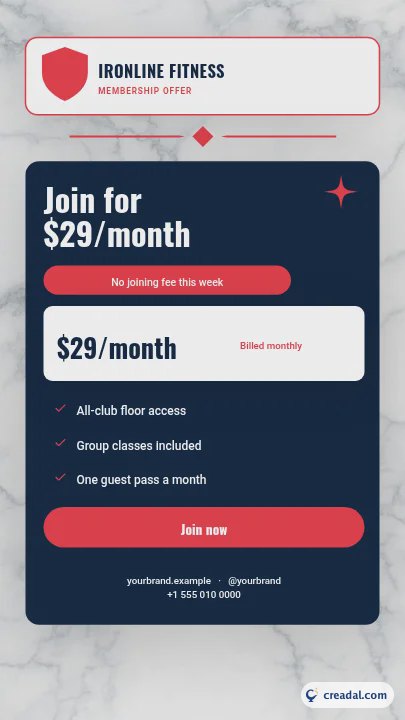Offre d'adhésion : Story Instagram