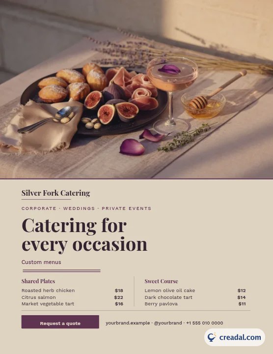 Catering Company: Menu US Letter