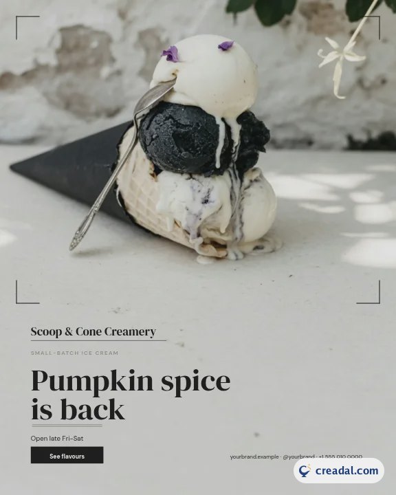 Sorveteria: Post vertical para o Instagram