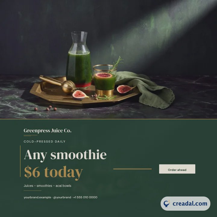 Juice Bar: Instagram Post