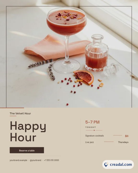 Cocktail Bar: Instagram Portrait Post