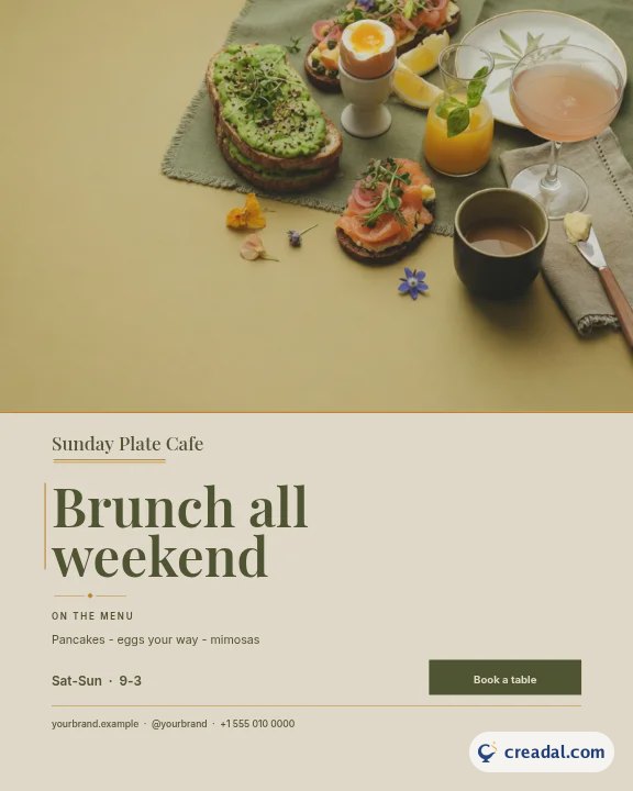 Brunch Cafe: post retrato do Instagram