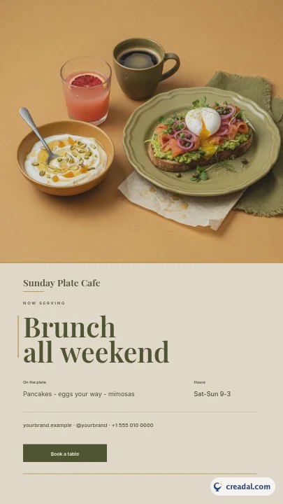 Café de brunch: Story do Instagram