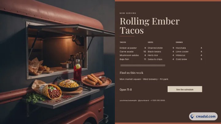 Food Truck: Cardápio para TV