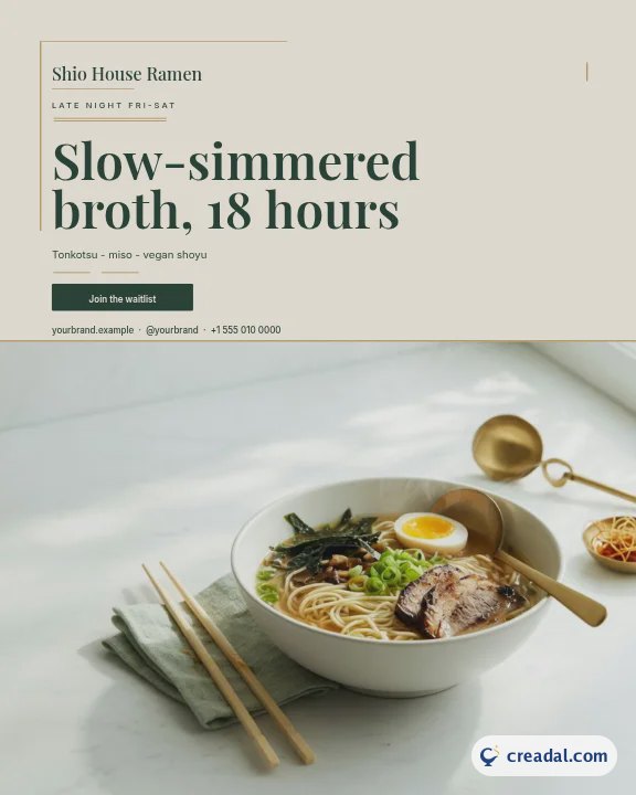 Ramen Bar: Publicación vertical de Instagram