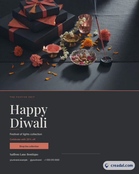 Diwali Celebration: Instagram Portrait Post