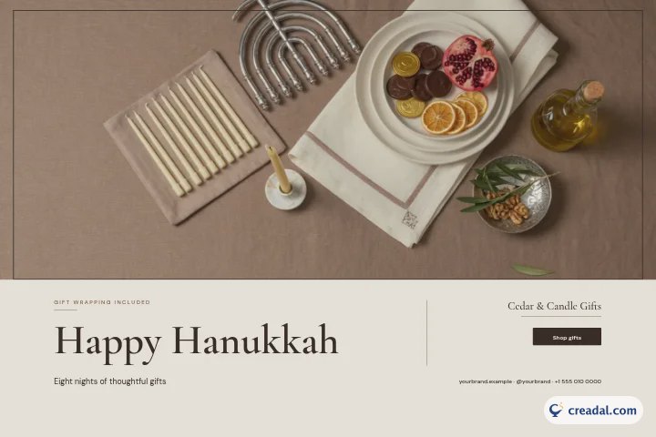 Hanukkah Celebration: Postcard