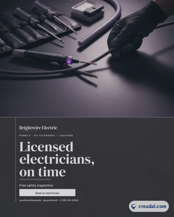 Eletricista: post vertical para o Instagram