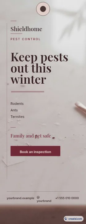 Pest Control: Door Hanger
