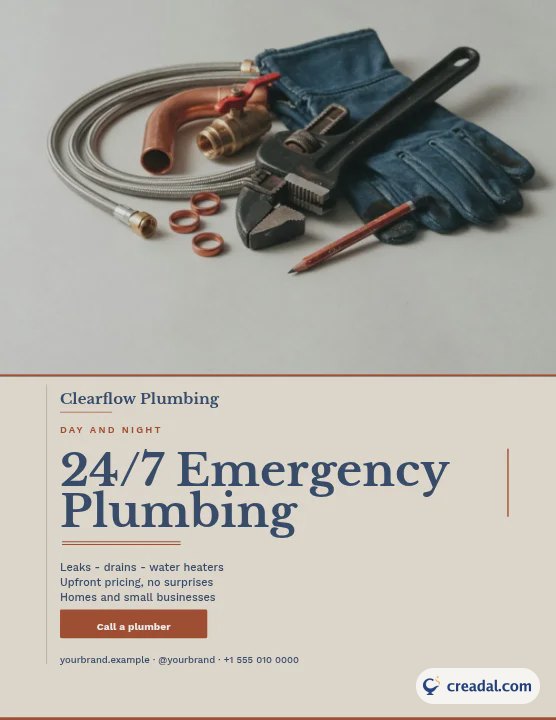 Plumbing Service: US Letter Flyer