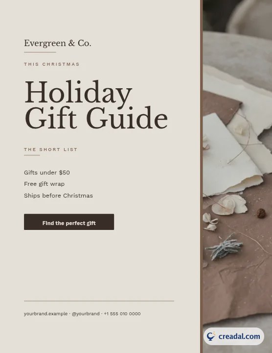 Weihnachtsgeschenkeguide: US-Letter-Flyer