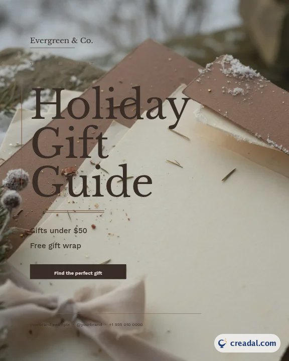 Guia de presentes de Natal: post vertical para Instagram