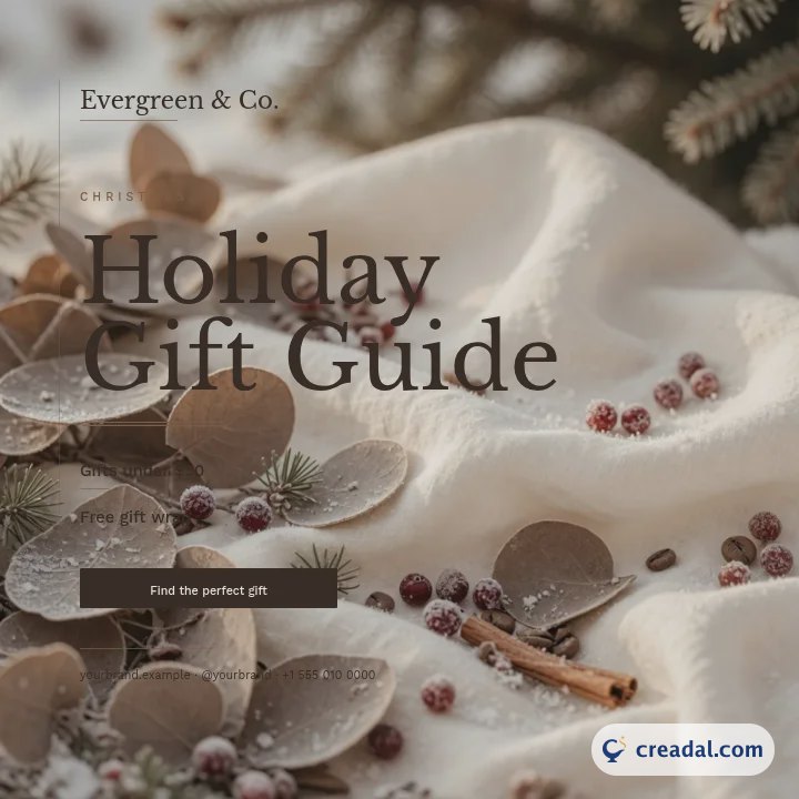 Guide cadeaux de Noël : post Instagram