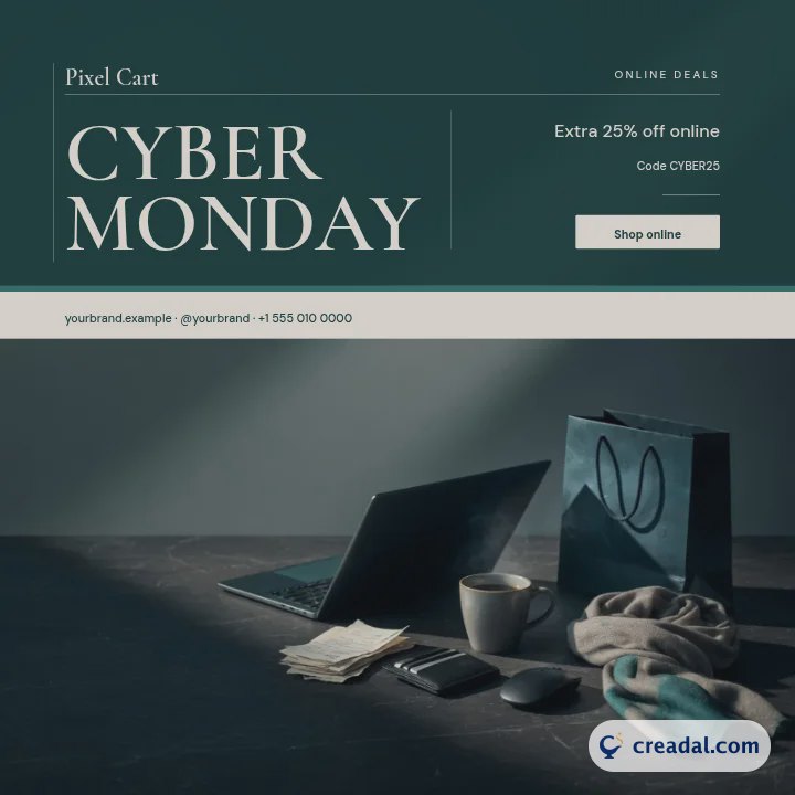 Offres en ligne du Cyber Monday : publication Instagram