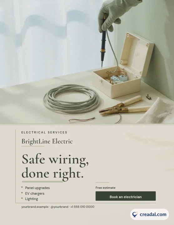 電気工事サービス：USレターチラシ