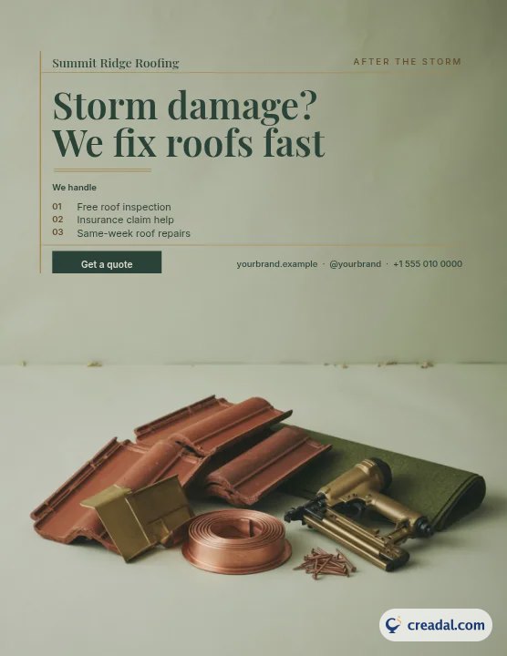 Dachdeckerfirma: US-Letter-Flyer