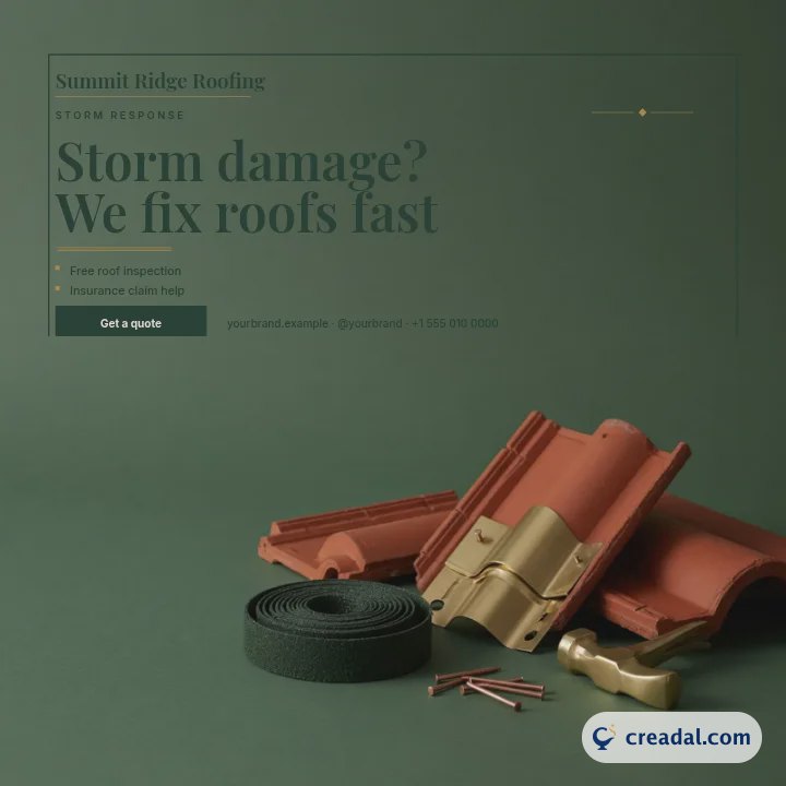 Roofing Company: Instagram Post