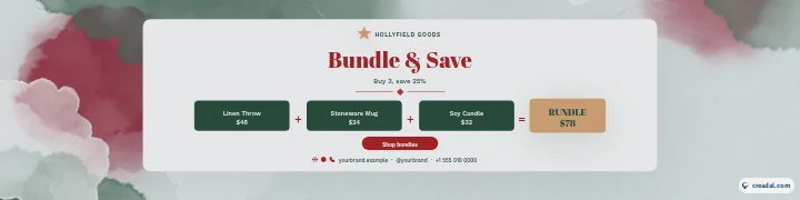 Oferta de combo: banner de loja Etsy