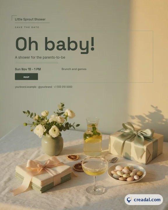Chá de bebê: post retrato para o Instagram