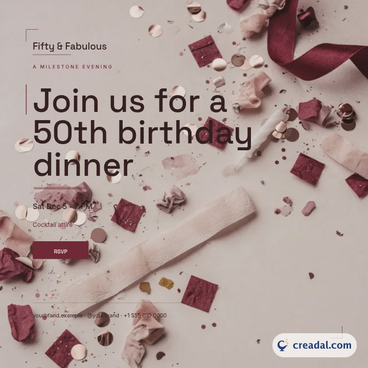Milestone Birthday: Instagram Post