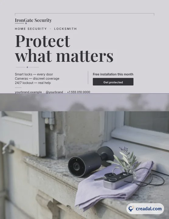 Home Security & Locksmith: US Letter Flyer
