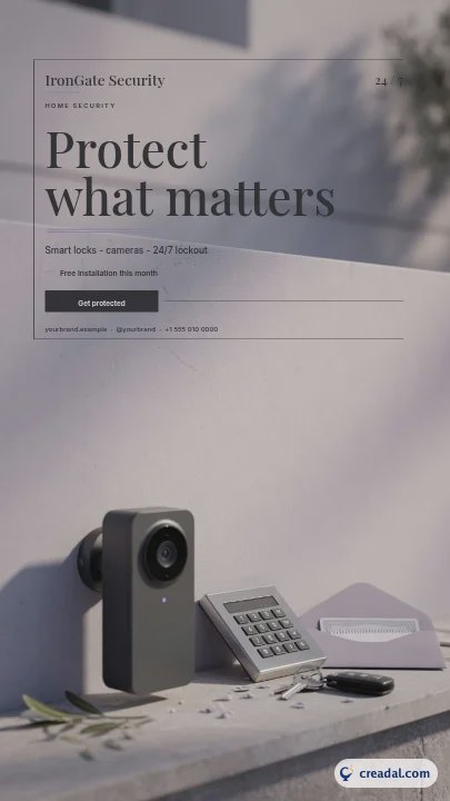 Home Security & Locksmith: Instagram Story