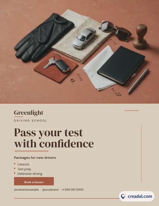 Driving School: US Letter Flyer