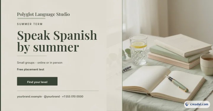 Language School: Facebook Post