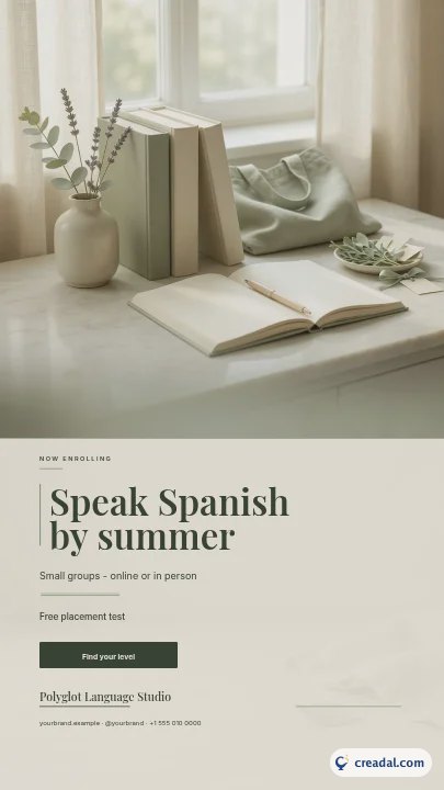Escola de idiomas: Story do Instagram