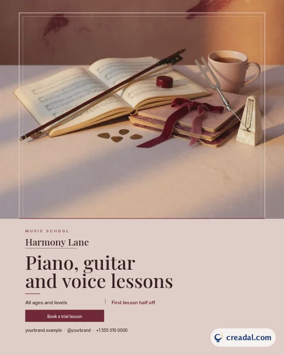 Music Lessons: Instagram Portrait Post