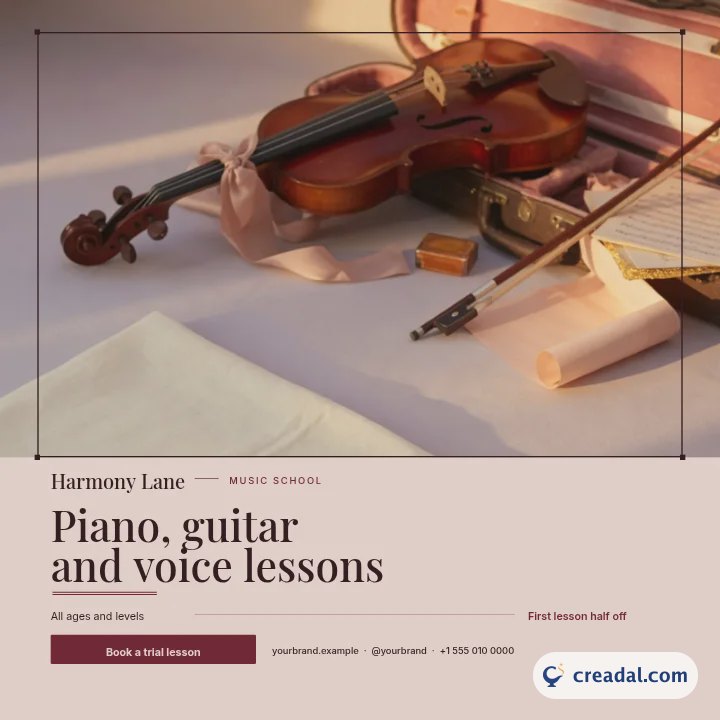 Music Lessons: Instagram Post