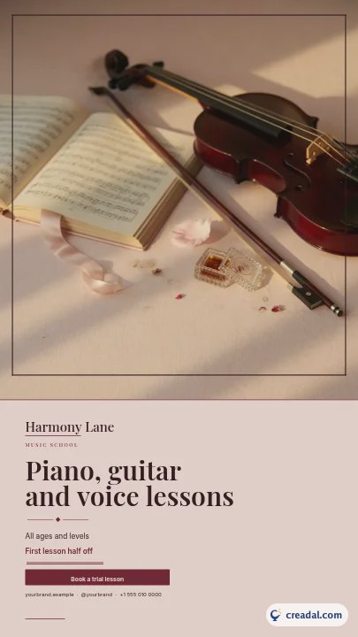 Cours de musique : Story Instagram