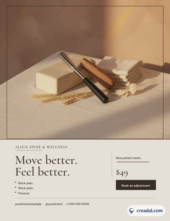 Chiropraktikklinik: US-Letter-Flyer