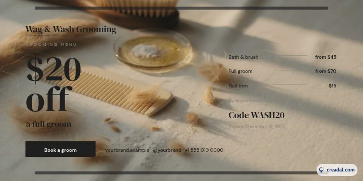 Dog Grooming Price List: Coupon