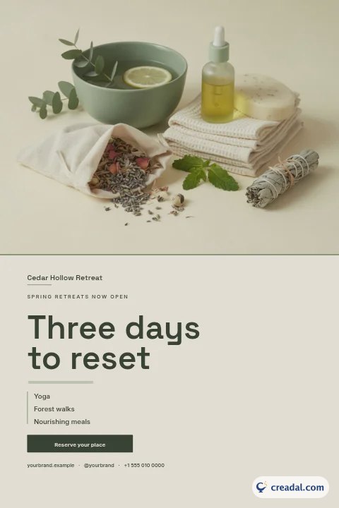 Retiro de bem-estar: Pin do Pinterest
