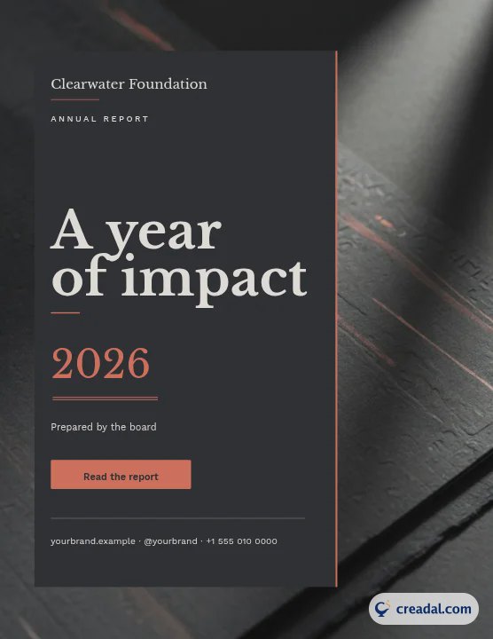 Annual Report: Report Cover US Letter