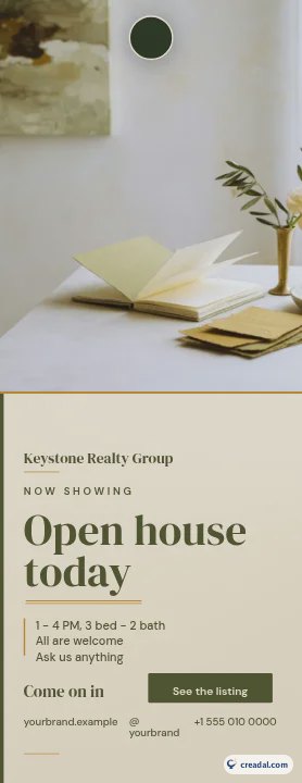 Open House Signage: Door Hanger