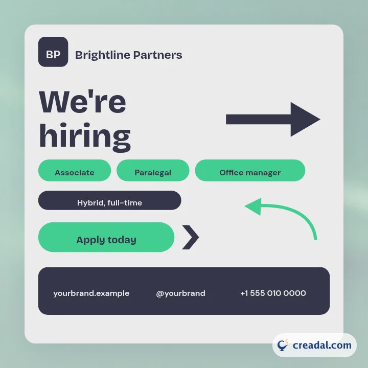 We're Hiring: Instagram Post
