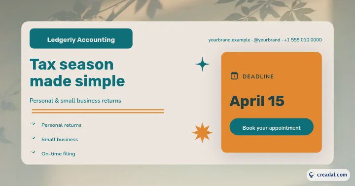 Tax Season: Facebook / Web Banner