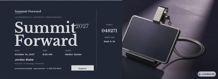 Conference Badges & Signage: Event Ticket