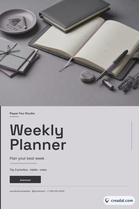 Wochenplaner-Set: Pinterest-Pin