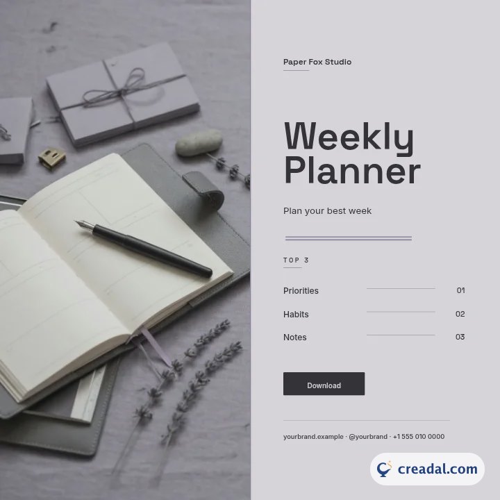 Weekly Planner Set: Instagram Post