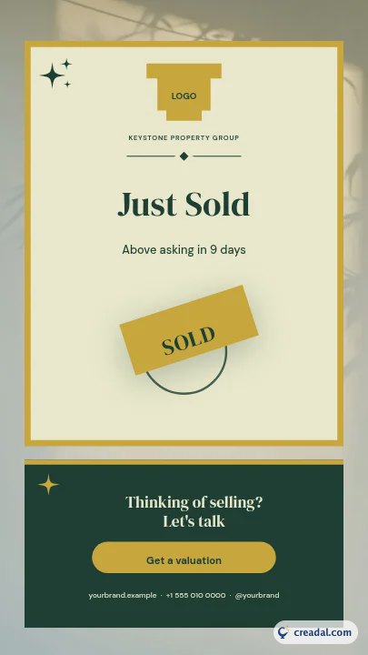 Just Sold: Instagram Story